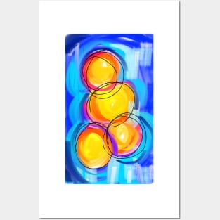 Watercolor paint sunny day abstract Posters and Art